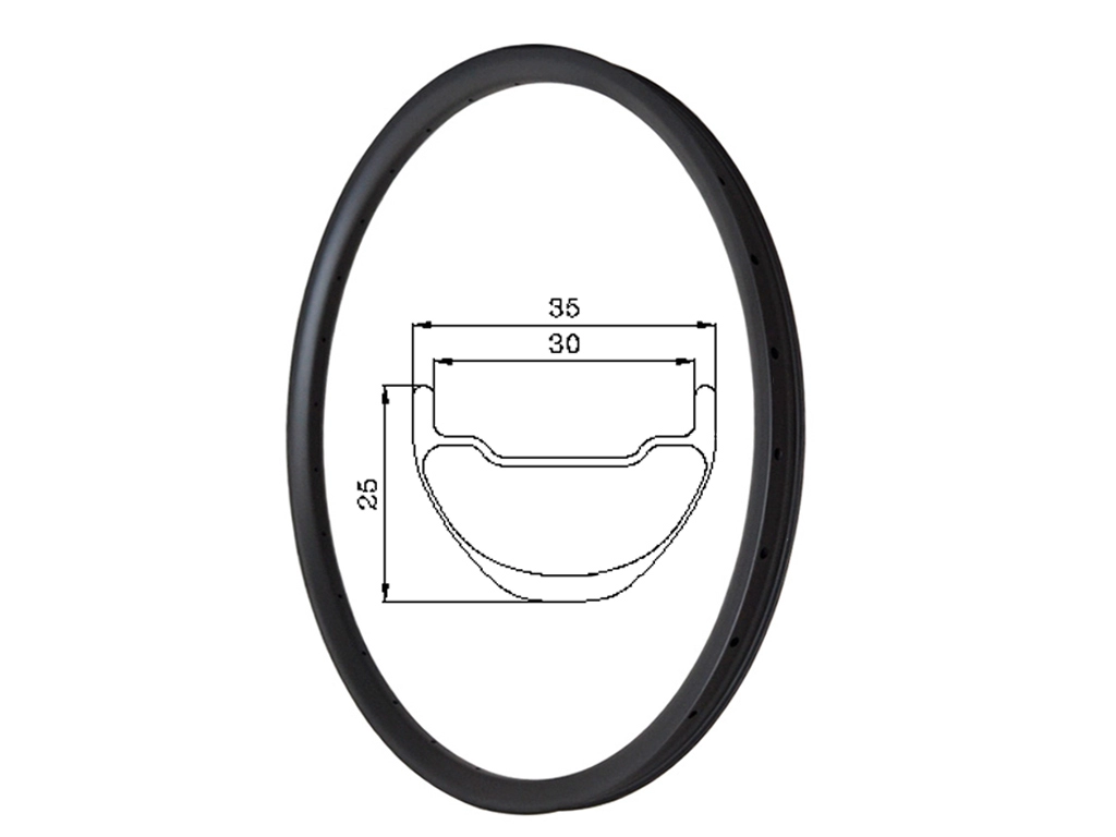 35mm Carbon Tubeless MTB RIM per XC AM