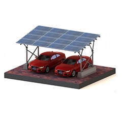 Sistema di montaggio per posto auto coperto solare in alluminio