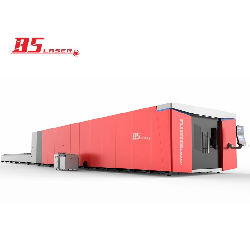 BAISHENG LASER Taglierina laser a fibra per macchine da taglio CNC ad altissima potenza con cambio pallet completamente chiuso