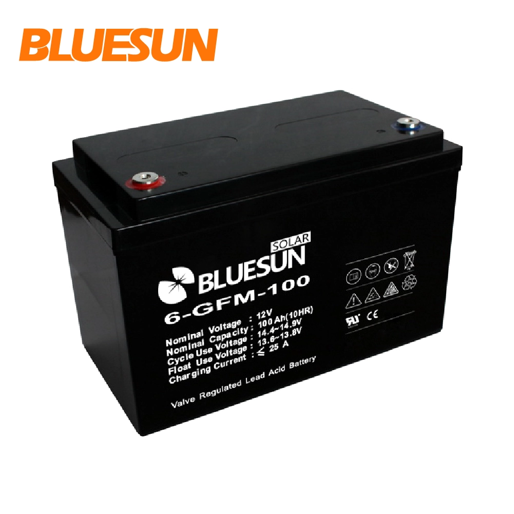 Sistema solare portatile Bluesun con batteria solare a ciclo profondo acido 12v 100ah batteria solare