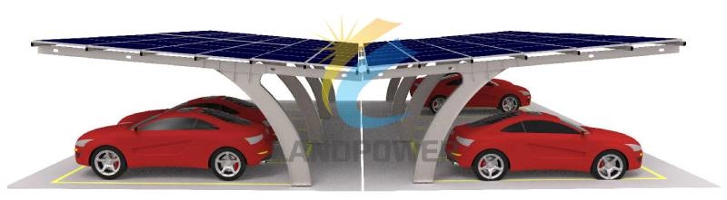 Struttura per posto auto coperto solare fotovoltaico in acciaio