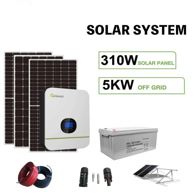 Sistema di energia solare fuori rete residenziale da 5 kW