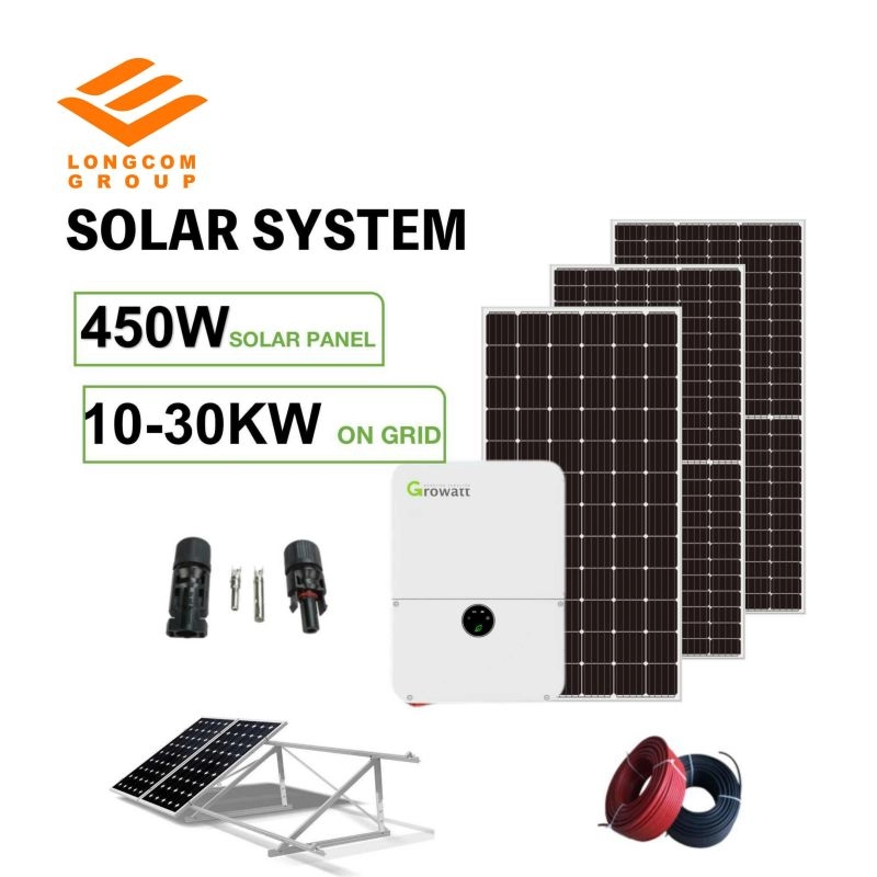 Kit certificato CE TUV Solar Power on Grid Sistema solare 10-30kw Sistema di pannelli solari