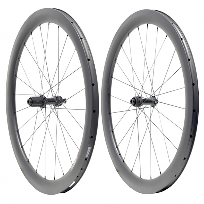 Set di ruote a disco in carbonio 700C per bici da strada, freno a disco largo 28 mm, copertoncino in carbonio