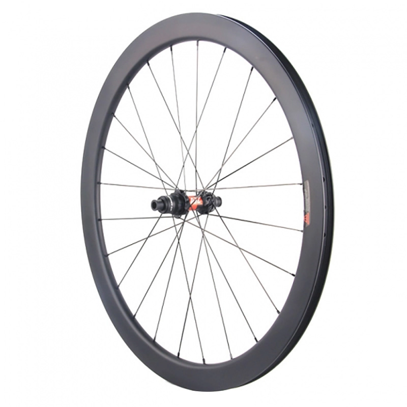 Set di ruote a disco in carbonio 700C per bici da strada 27 mm di larghezza con freno a disco in carbonio per copertoncino