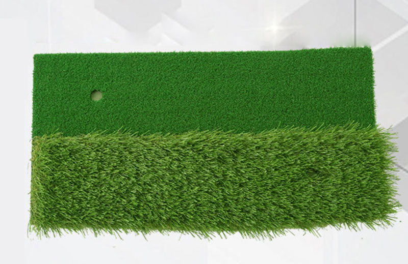 two color long grass practice hitting mat