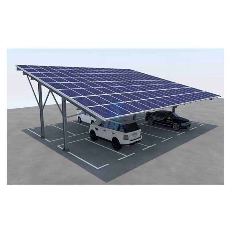 Sistema per posto auto coperto con montaggio solare in acciaio al carbonio tipo T