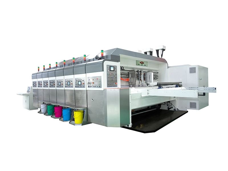 Macchina per la produzione di scatole di cartone ondulato a macchina da stampa flessografica K7 4 colori