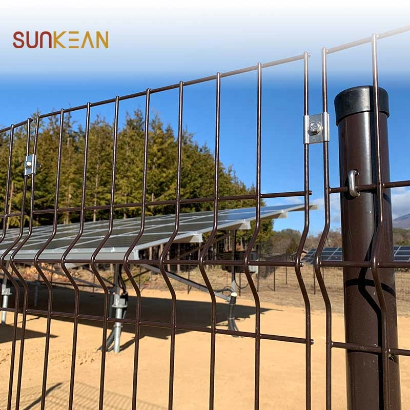 Pannelli di recinzione in rete metallica verniciati a polvere per centrali solari