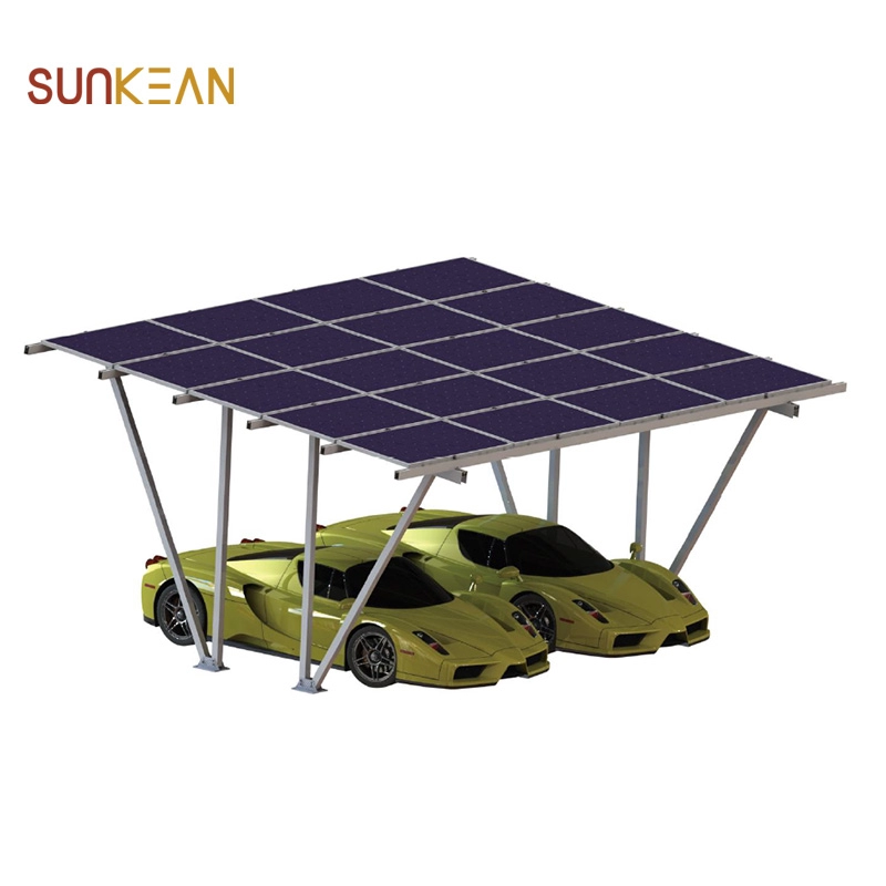 Staffe di montaggio per pannelli solari Installazione di posto auto coperto solare per tettoia per parcheggio auto solare