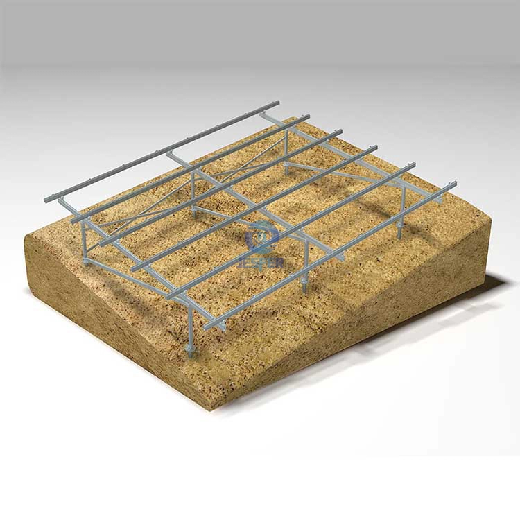 Staffa di montaggio fotovoltaica bifacciale solare regolabile per terrazzo a terra in collina