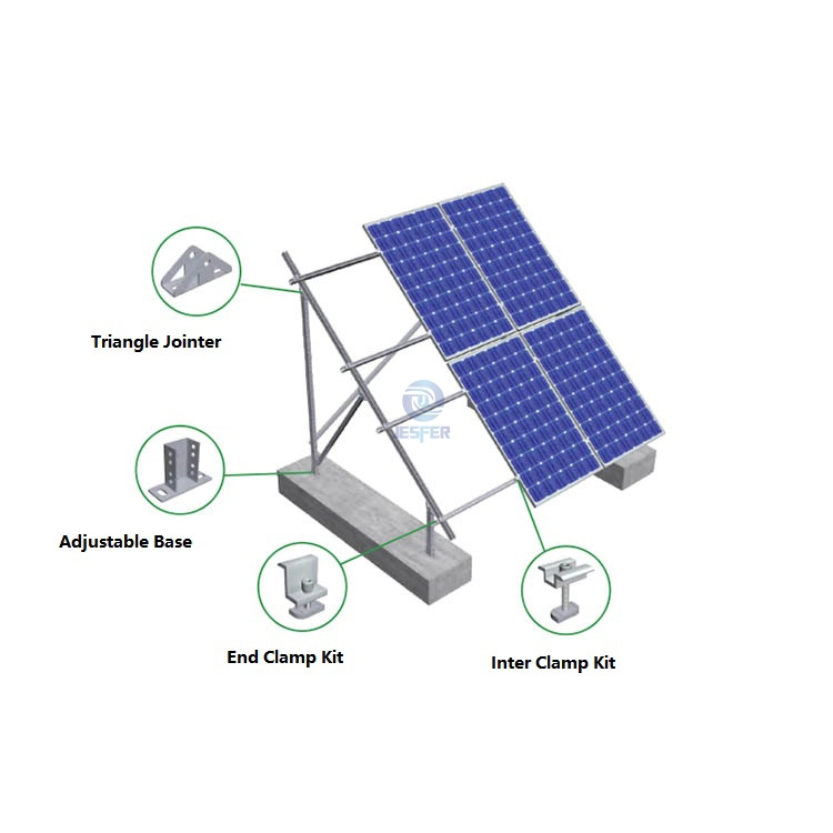 Sistemi di montaggio a terra in acciaio solare fotovoltaico