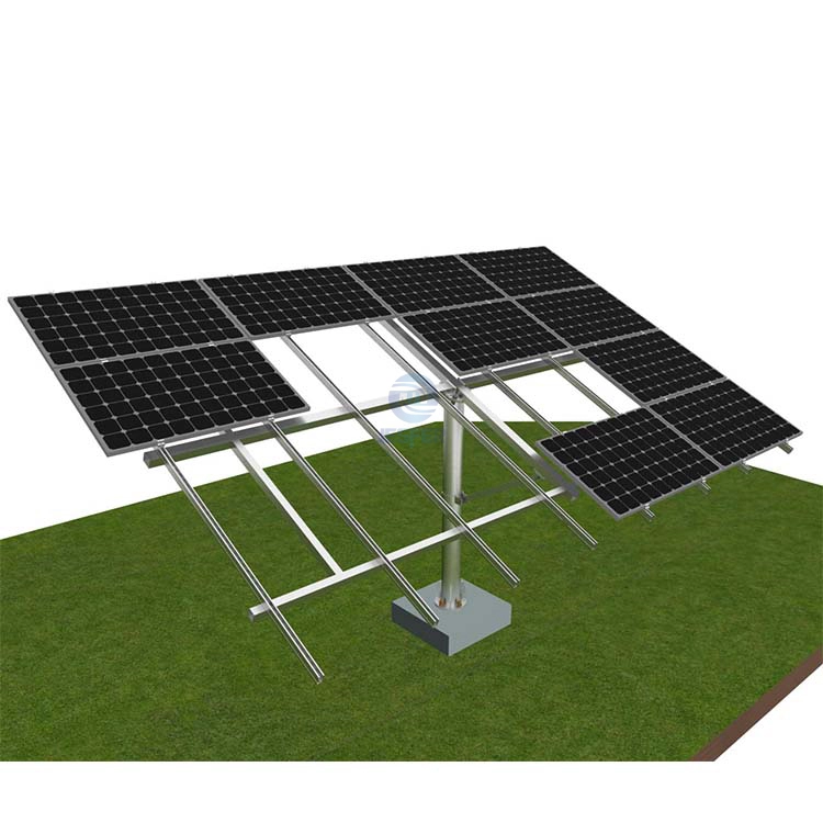 Sistema di montaggio a terra su palo per moduli solari da 8 pezzi 16 pezzi