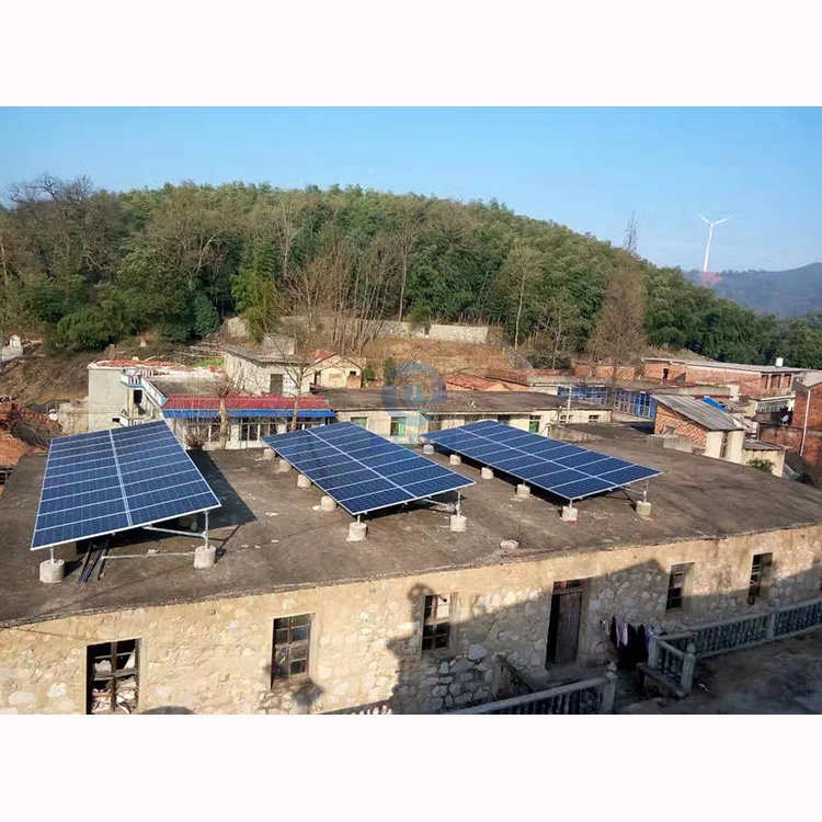 Sistema di montaggio su tetto solare per fondamenta in blocchi di cemento
