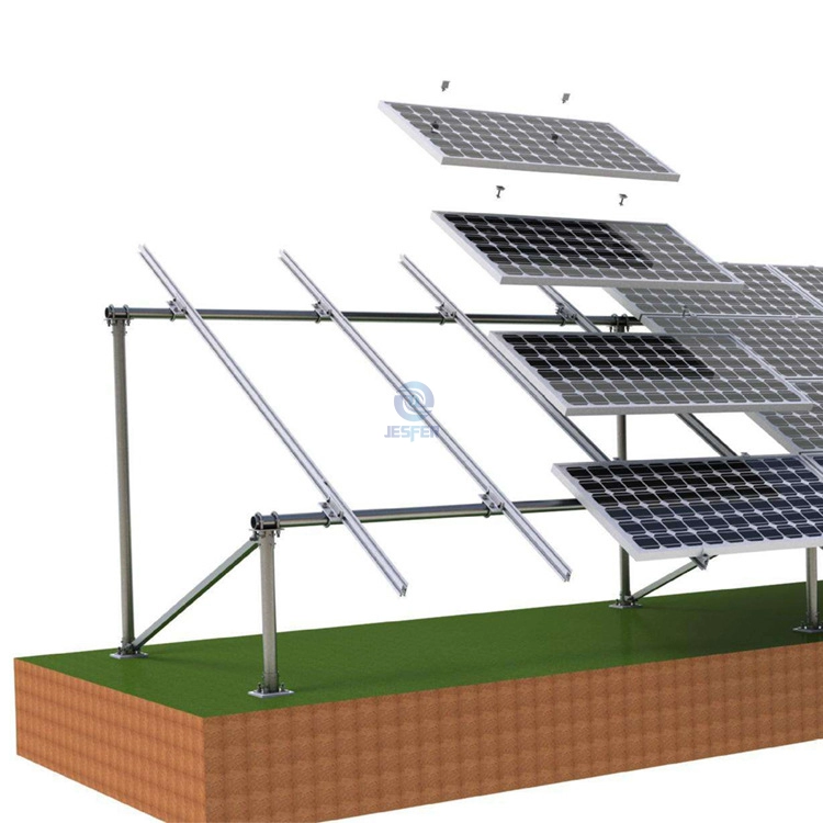 Sistema di montaggio a terra per impianti fotovoltaici in blocchi di cemento