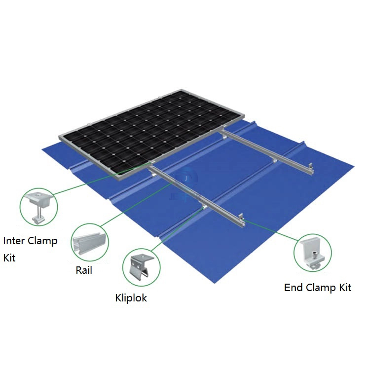 Kit di supporto solare per tetto in metallo trapezoidale