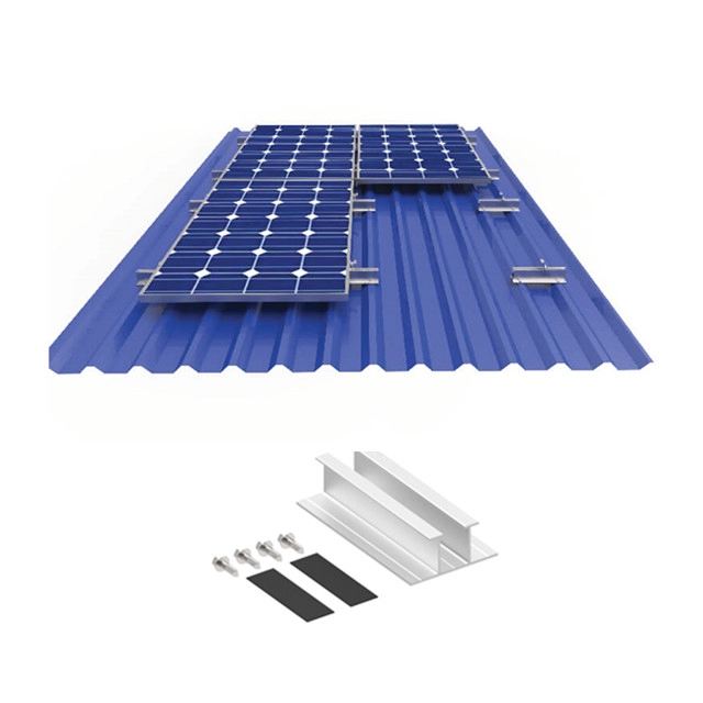 Staffe per binari per pannelli solari a tetto trapezoidale in metallo