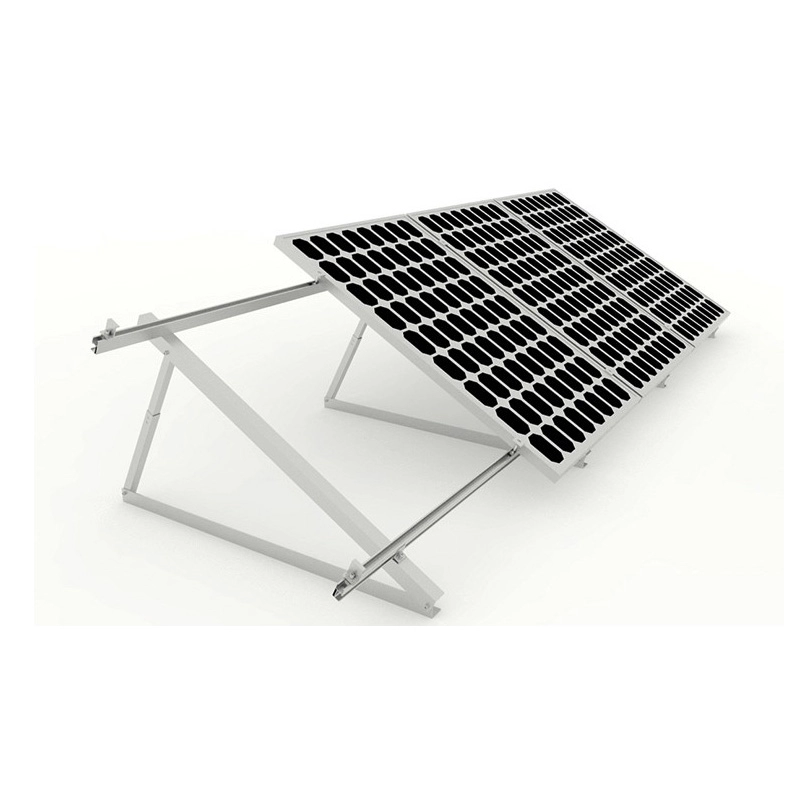 Sistema di montaggio solare a triangolo per tetto piano e metallico