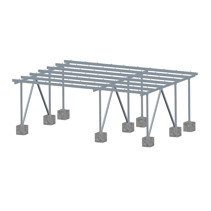 Staffe di montaggio per posto auto coperto con struttura in alluminio solare