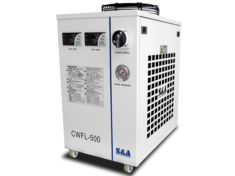 Refrigeratori d'acqua a doppia temperatura CWFL-500 per laser fibra 500W