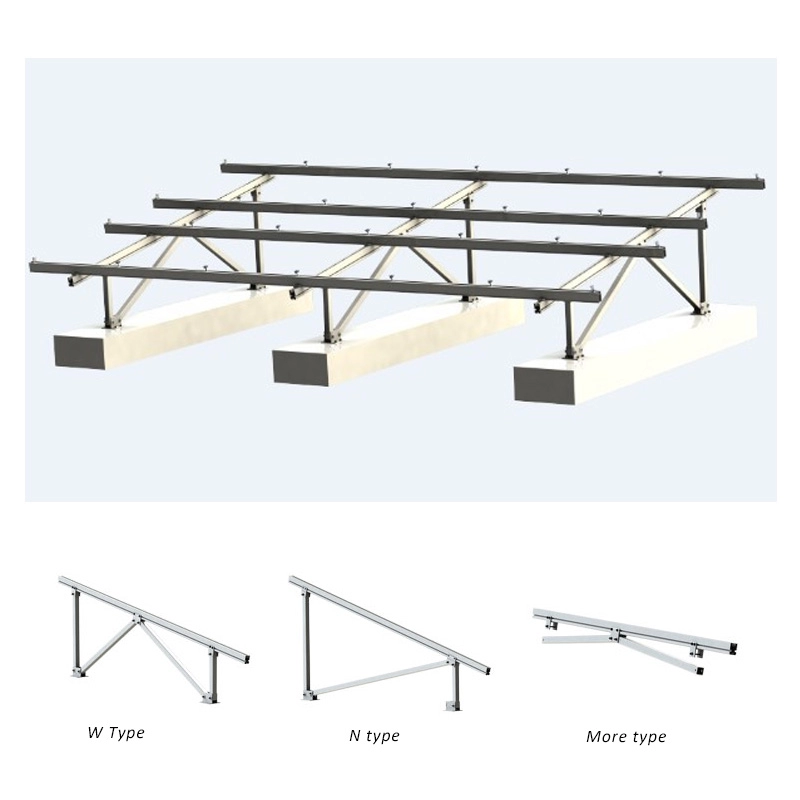 Kit di montaggio a terra per pannelli solari Struttura Sistema in alluminio