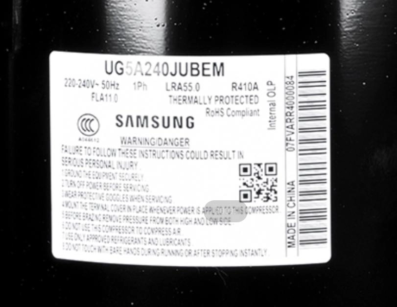 Compressori ermetici per uso domestico Samsung Rotary A/C da 24000 BTU