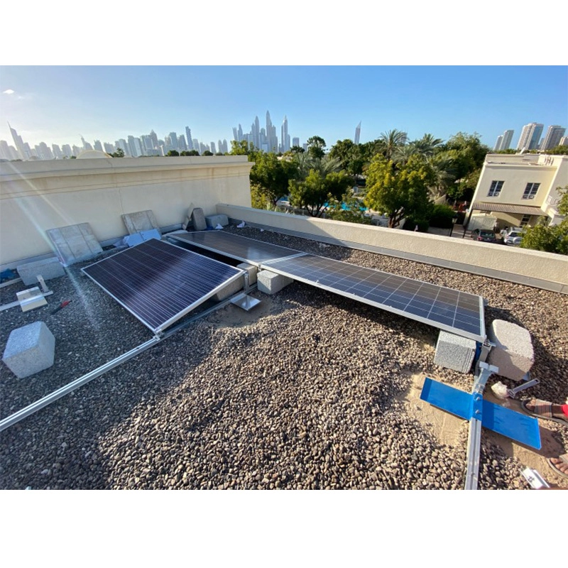 Sistema di staffe di montaggio solare per tetto piano zavorrato