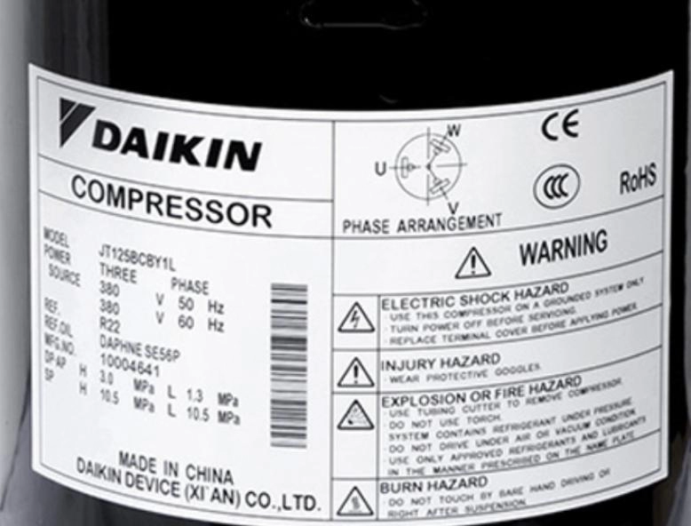Compressori scroll commerciali Daikin R22 29000BTU 3HP