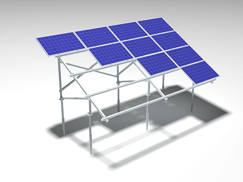 Sistemi di scaffalature solari per montaggio a terra