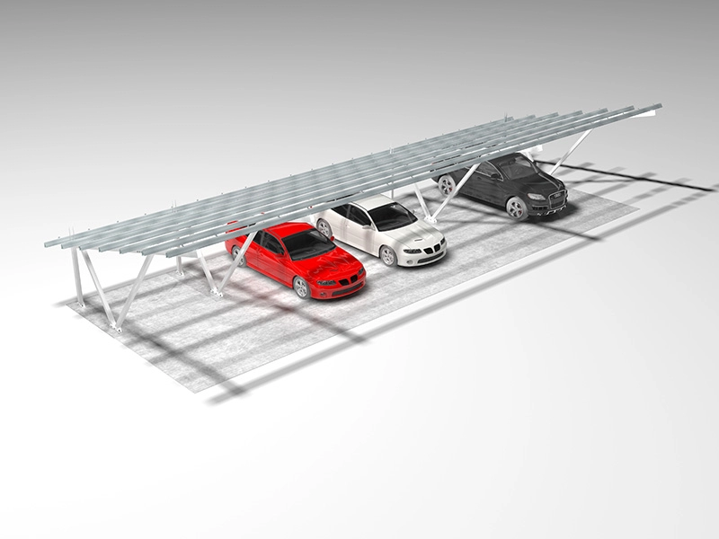 Sistema di montaggio per posto auto solare