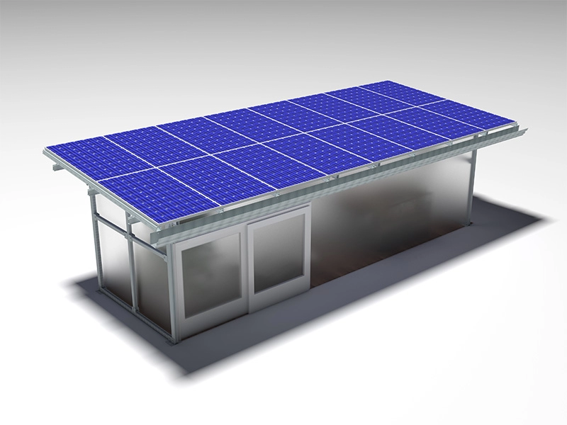 Sistema di montaggio solare fotovoltaico per giardino d'inverno