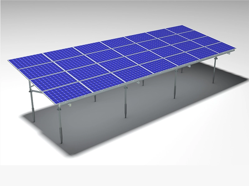 Sistema di scaffalature per pannelli solari bifacciali