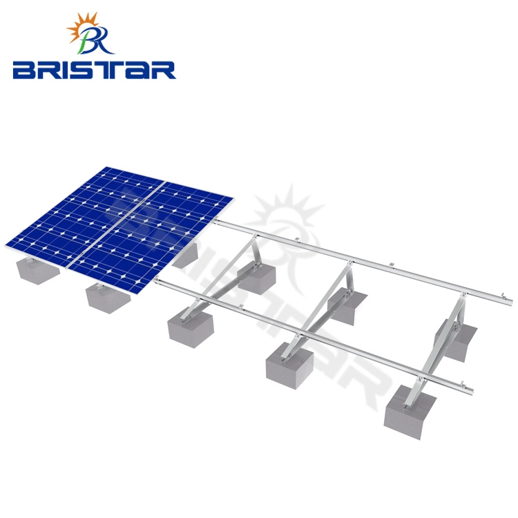 Sistema di montaggio su tetto piano per pannelli solari zavorrati