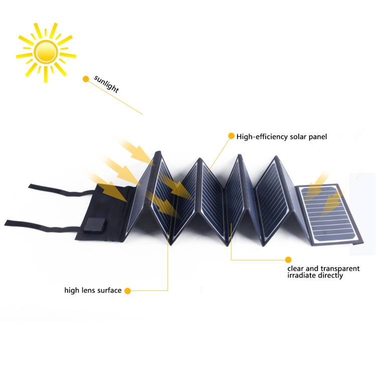 Carica del pannello solare flessibile impermeabile da 60 W per telefono e tablet PC