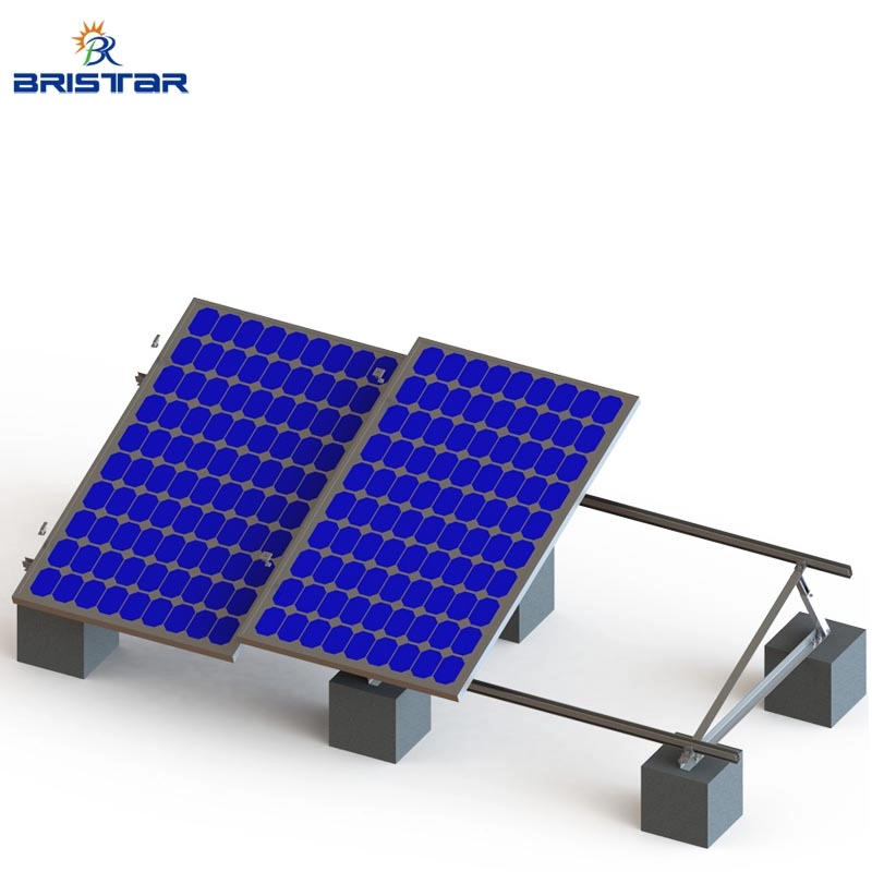 Sistema di montaggio solare per tetto piano triangolare regolabile