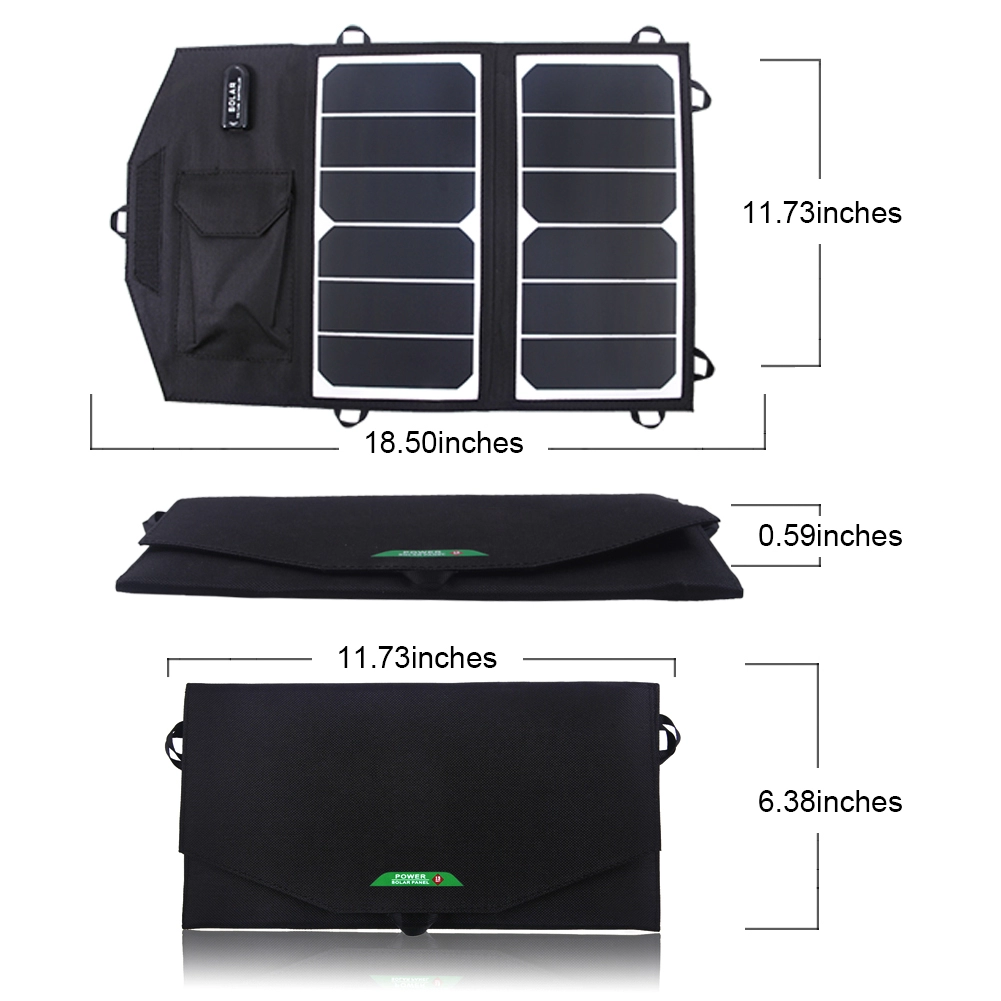 Caricabatterie per pannelli solari portatili da 5 V 2,6 A per il campeggio