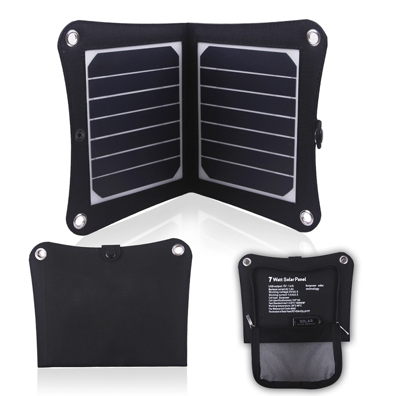 Caricabatterie solari 5V 1.4A per attività all'aperto