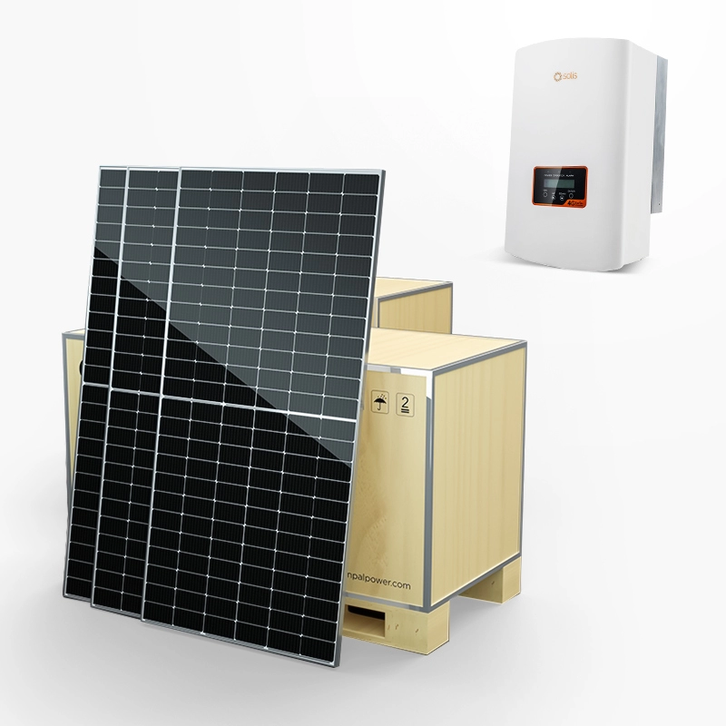 Sistema di alimentazione a energia solare su griglia per uso domestico e di fabbrica