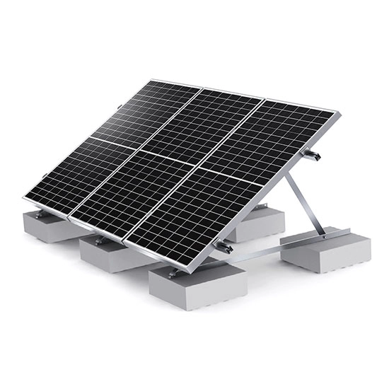 Sistema di montaggio della struttura del pannello solare del tetto piano