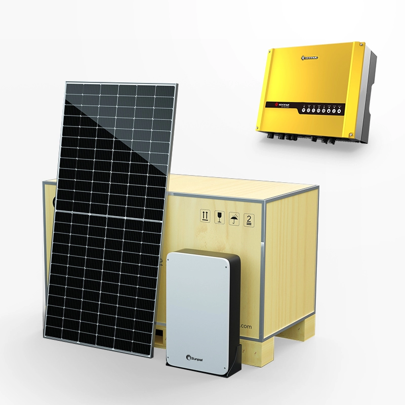 Sistema energetico a pannelli fotovoltaici completamente solari ibridi residenziali
