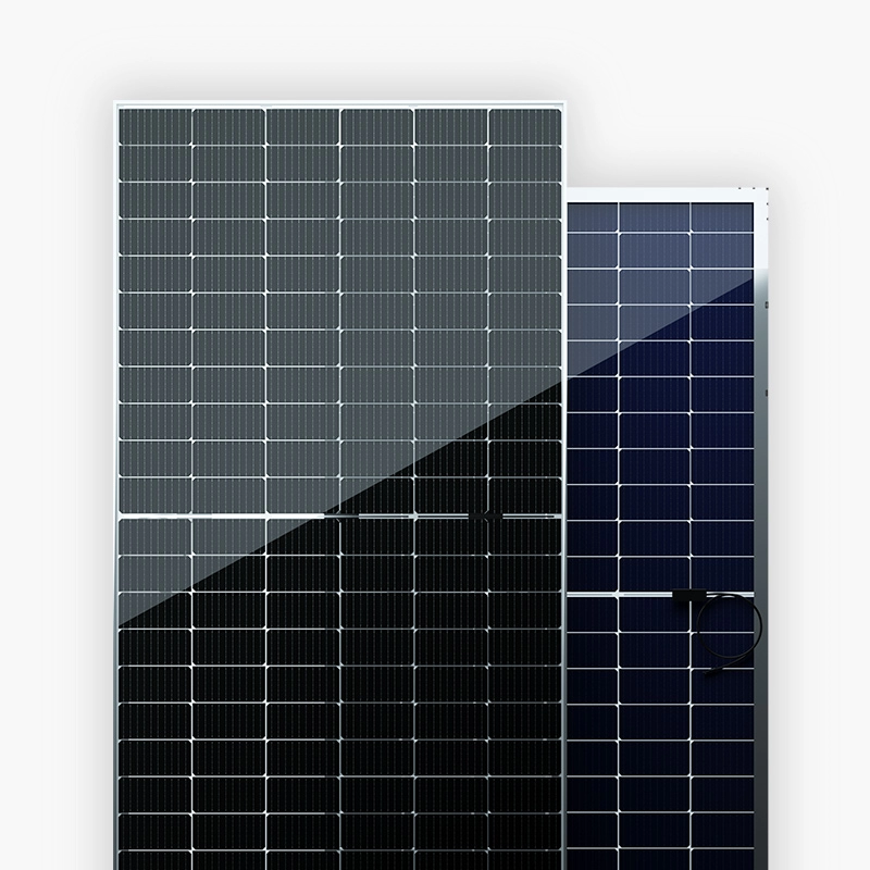 470W-490W Pannello fotovoltaico solare PERC mono semi-taglio con backsheet trasparente bifacciale