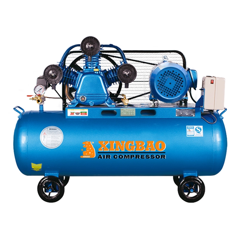 Compressore d'aria a pistone raffreddato ad aria con trasmissione a cinghia monostadio da 3kw