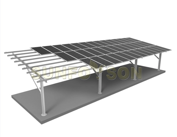 Montaggio a sbalzo per posto auto coperto solare