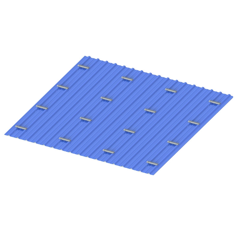 Soluzione senza rotaie per montaggio su tetto in metallo trapezoidale