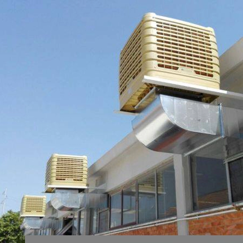 Raffreddatore d'aria industriale a basso tenore di carbonio Raffreddatore d'aria industriale Cina Raffreddatore d'aria evaporativo montato sul tetto Produttori