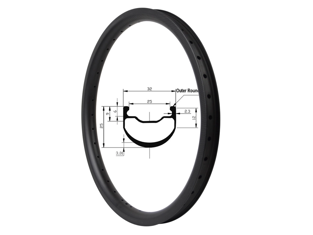 Cerchi per bici Bmx tubeless in carbonio 406 da 20 pollici 32 mm 406
