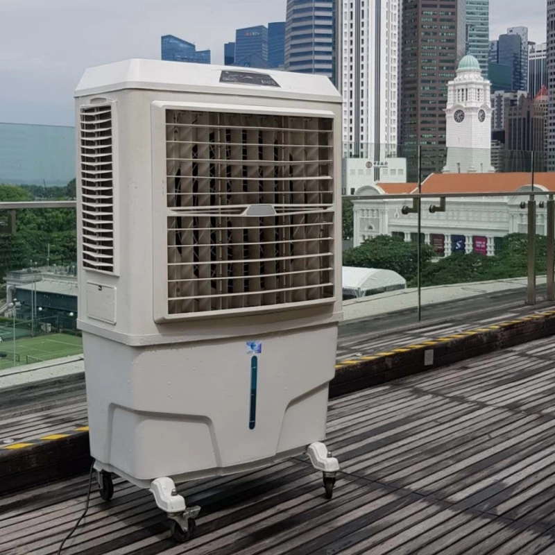 Cina Raffreddatore d'aria evaporativo portatile con portata d'aria 8000 CMH 100L grande capacità del serbatoio dell'acqua