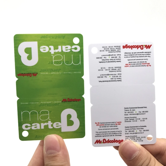 Etichette di iscrizione in plastica 3 Up Carte combinate in PVC
