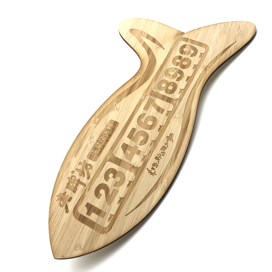 Etichetta aziendale personalizzata in materiale di legno con incisione ecologica