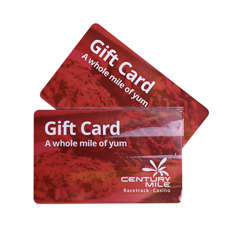Carte regalo con stampa offset CMYK in formato carta di credito in PVC